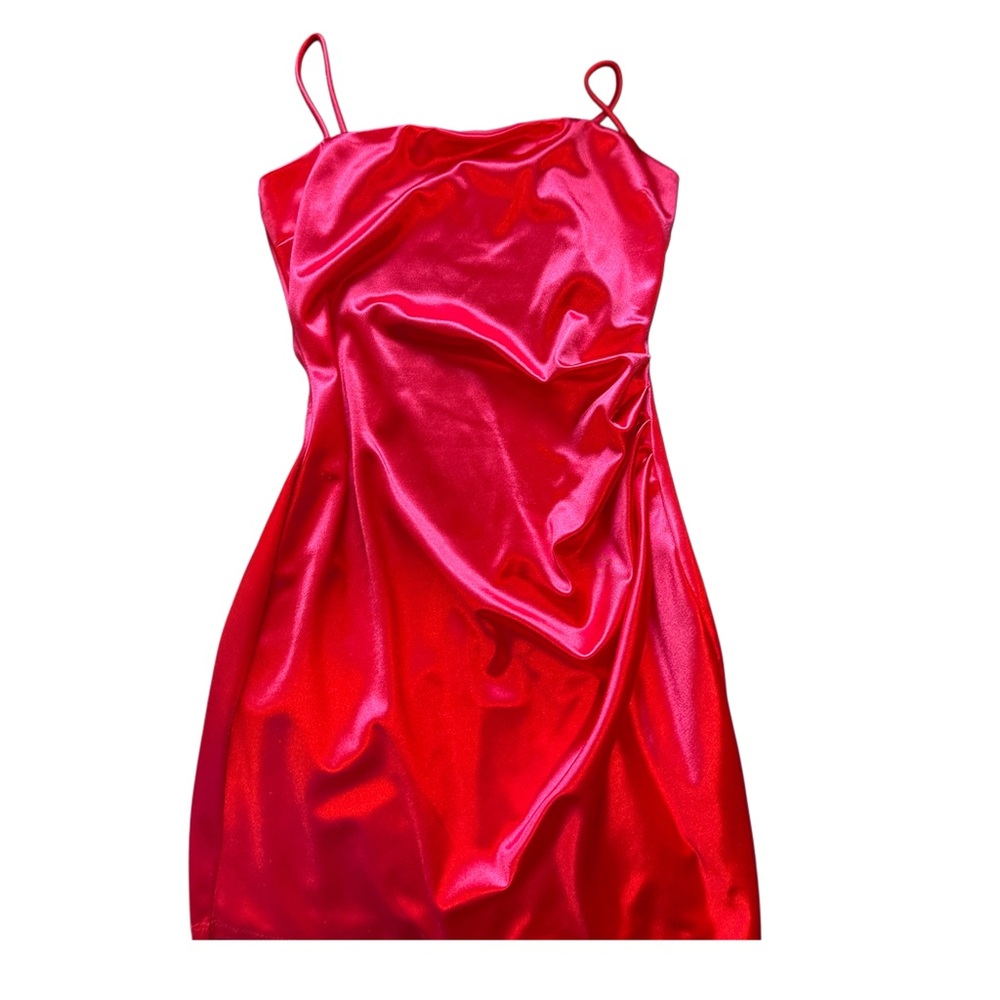 Windsor Scarlet Satin Mini Dress